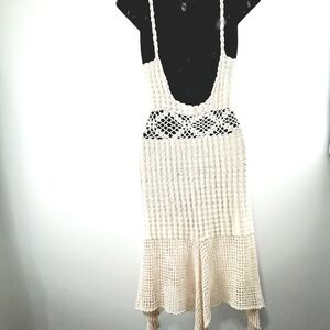 ❤️ Elegant Backless Crochet Dress - Cream